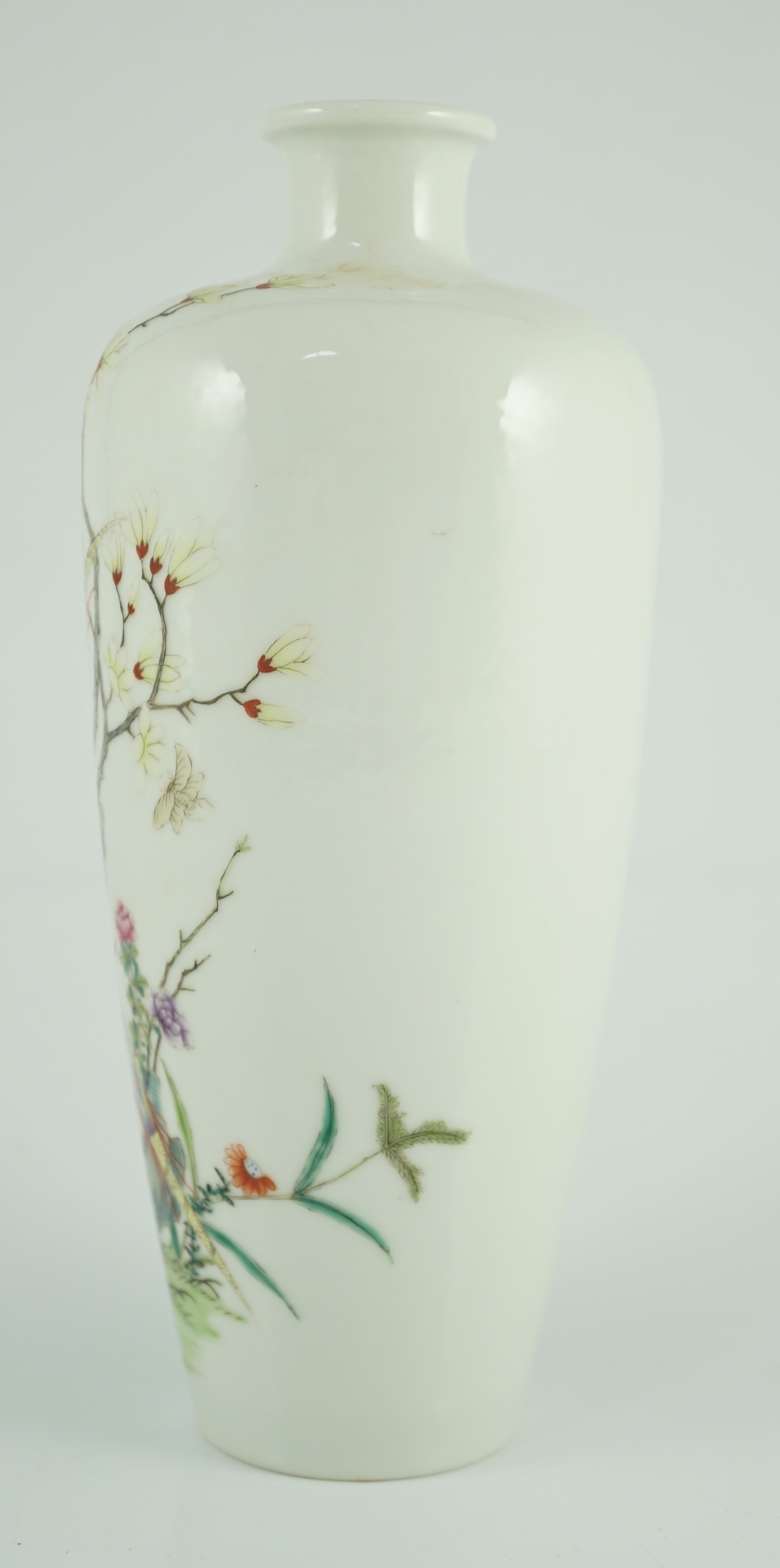 A Chinese famille rose vase, 20th century, 23cm high